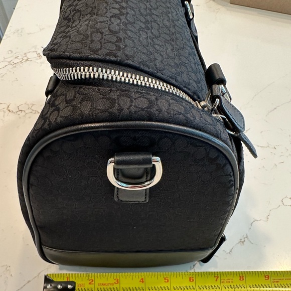 Black Coach Signature Mini Boston Bag - Picture 7 of 9
